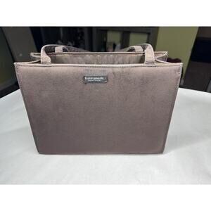 Kate Spade Sam Tote Brown Microfiber Suede Vintage Shoulder Bag 90sMade in Korea